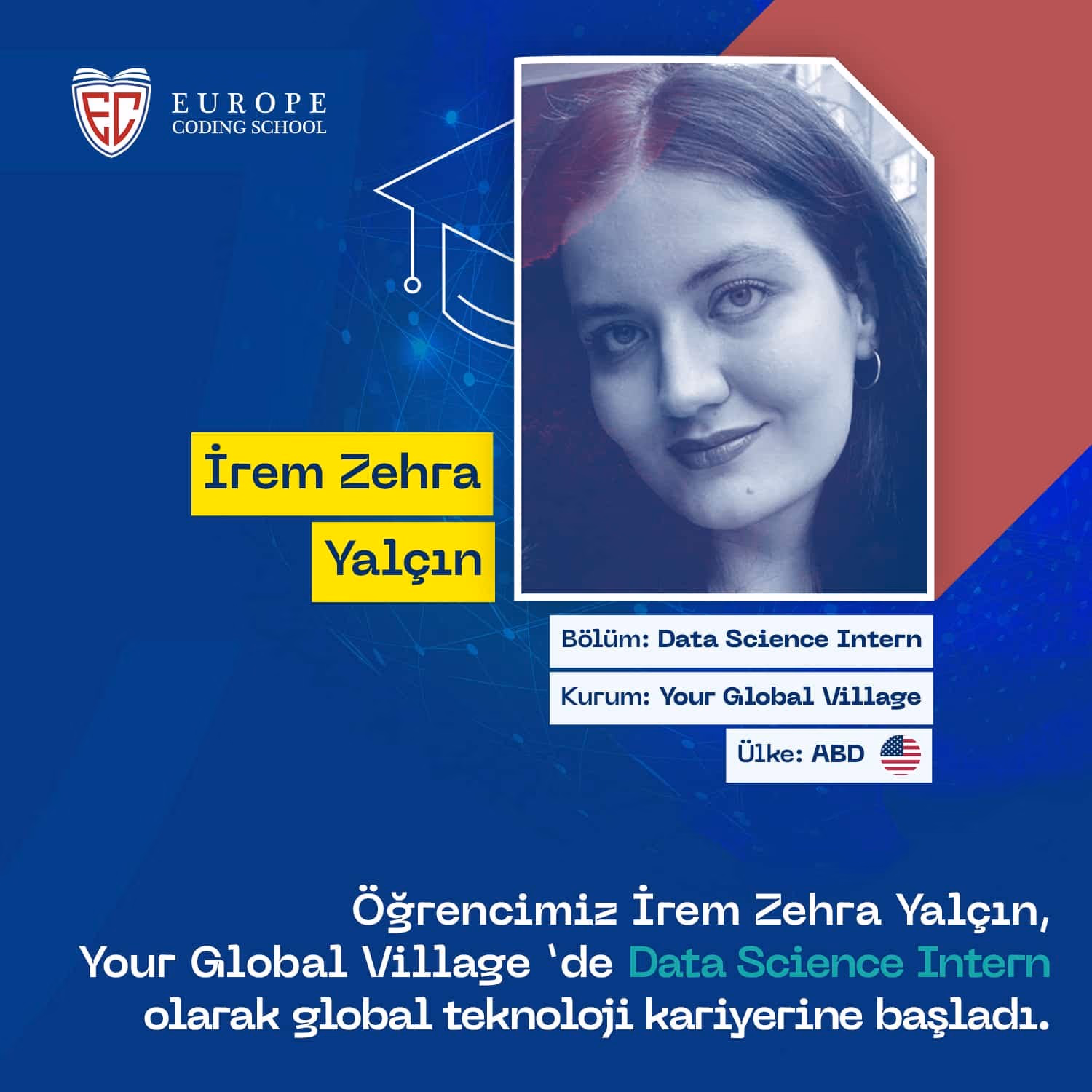 Mezunumuz İrem Zehra Yalçın’ın başarı hikâyesi görseli