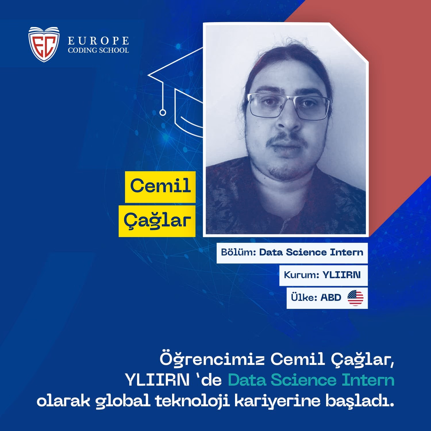 Mezunumuz Cemil Çağlar’ın başarı hikâyesi görseli